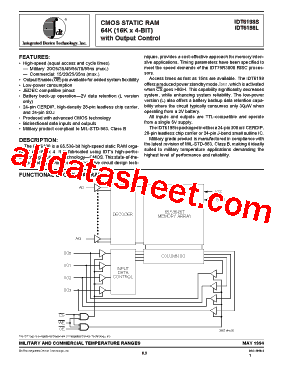 IDT6198L15DB型号图片