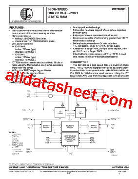 IDT7006L70J型号图片