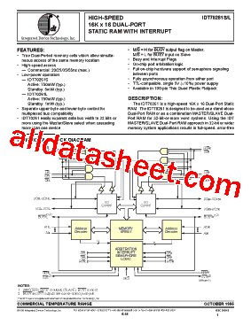 IDT70261L15PFI型号图片