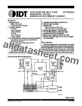 IDT70824L25PFI型号图片