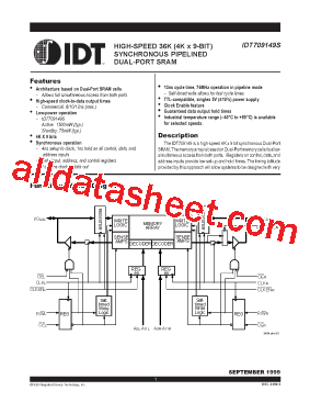 IDT709149S型号图片