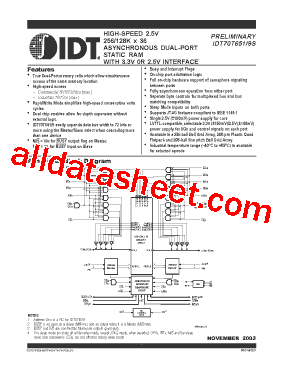 IDT70T651S10DR型号图片