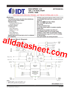 IDT70V261S_17型号图片