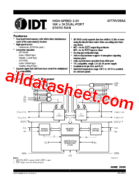 IDT70V26L55J型号图片