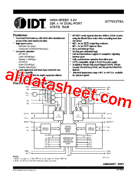 IDT70V27L55BFI型号图片