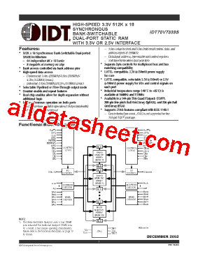 IDT70V7339S200BC型号图片