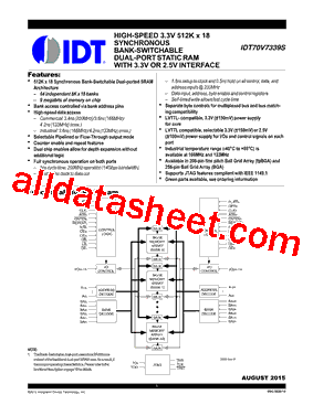 IDT70V7339S_15型号图片