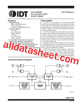 IDT7134LA20JB型号图片