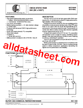 IDT7164L20TD型号图片