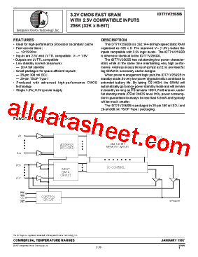 IDT71V256SB型号图片