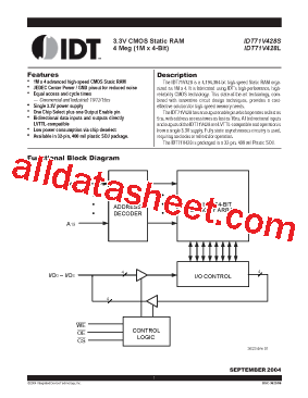 IDT71V428S12YYYG型号图片