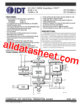 IDT72V265LA20PFI型号图片