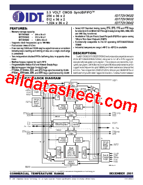 IDT72V3632L15PF型号图片