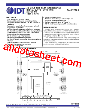 IDT72V71643DA型号图片