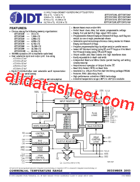 IDT72V7230L15BB型号图片