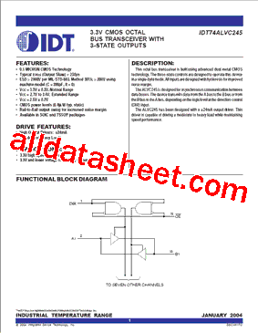 IDT74ALVC245PG型号图片