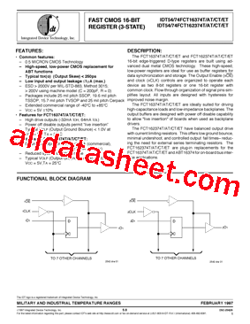 IDT74FCT16374CTPA型号图片