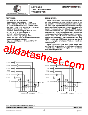 IDT74FCT163952A型号图片