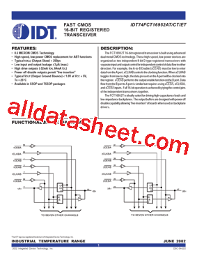 IDT74FCT16952CTPA型号图片