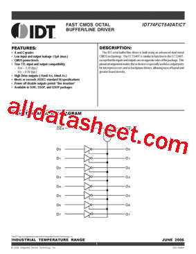 IDT74FCT540ATQ型号图片