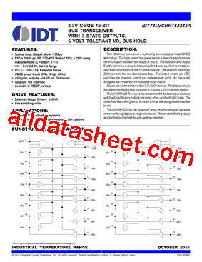 IDT74LVCHR162245A型号图片