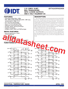 IDT74LVCR162245APA型号图片