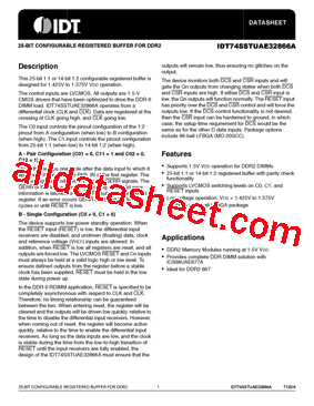 IDT74SSTUAE32866A型号图片