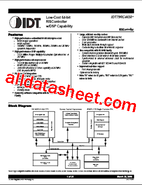 IDT79R4650100MS型号图片