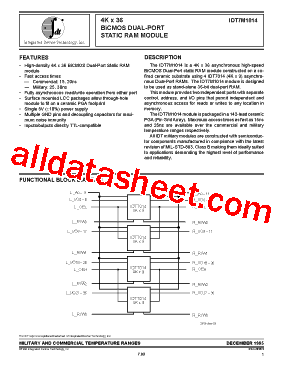 IDT7M1014S30GB型号图片