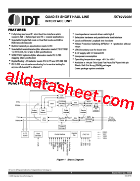 IDT82V2054DAG型号图片