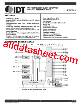 IDT82V3010PVG型号图片