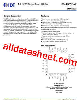 IDT8SLVD1208I型号图片