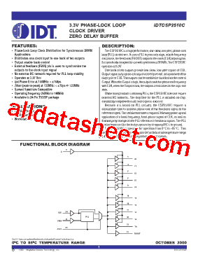 IDTCSP2510C型号图片