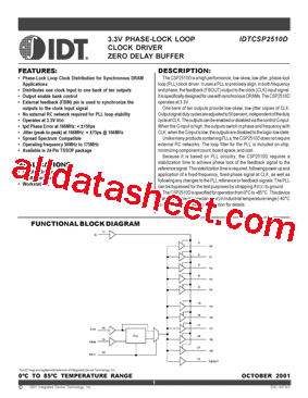 IDTCSP2510D型号图片
