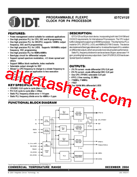 IDTCV125PAG型号图片