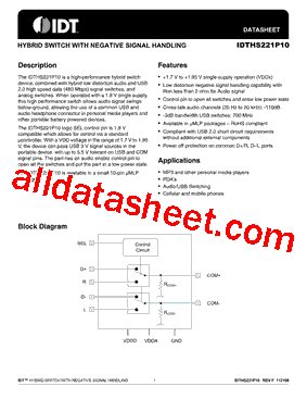 IDTHS221P10型号图片