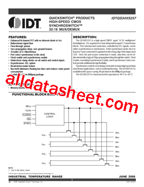 IDTQS34XS257Q3型号图片