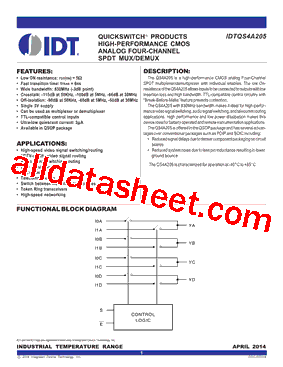 IDTQS4A205型号图片