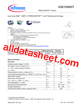 IGB15N60T_15型号图片