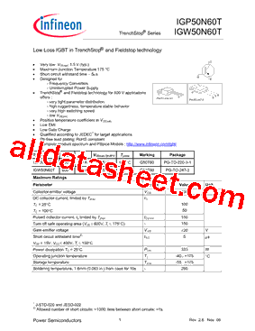 IGW50N60T型号图片