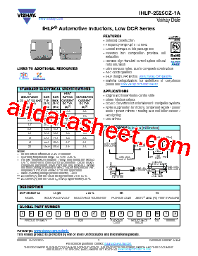 IHLP2525CZER1R0M1A型号图片