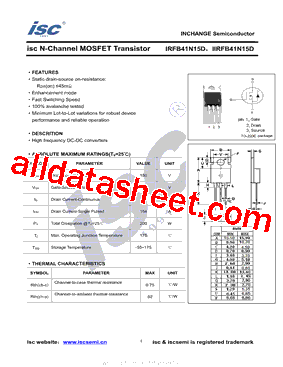 IIRFB41N15D型号图片