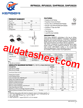 IIRFR9220TRLPBF型号图片