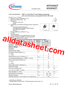 IKP04N60T型号图片