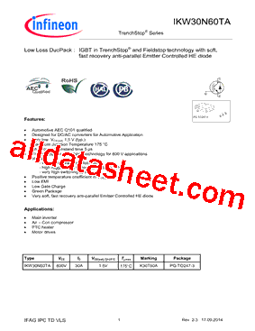 IKW30N60TA型号图片