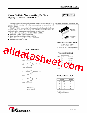 IN74AC125N型号图片