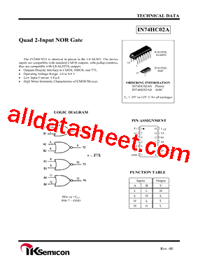 IN74HC02A型号图片