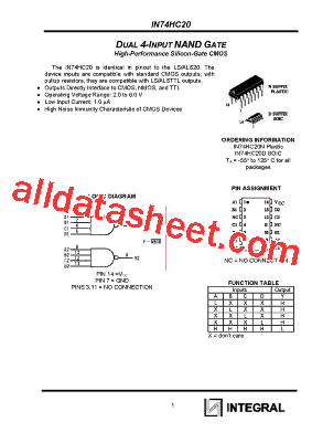 IN74HC20D型号图片