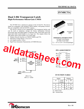 IN74HC75A型号图片