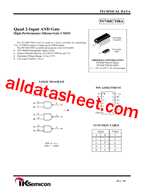 IN74HCT08A型号图片